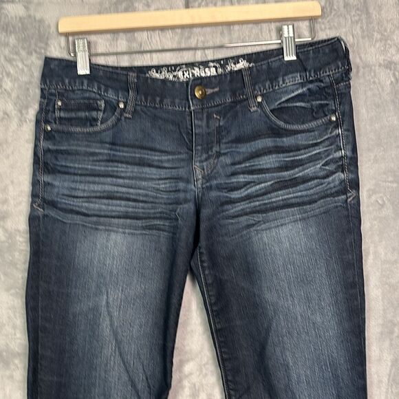 Express Dark Wash Skinny Stella Regular Fit Size 6 - Picture 2 of 9